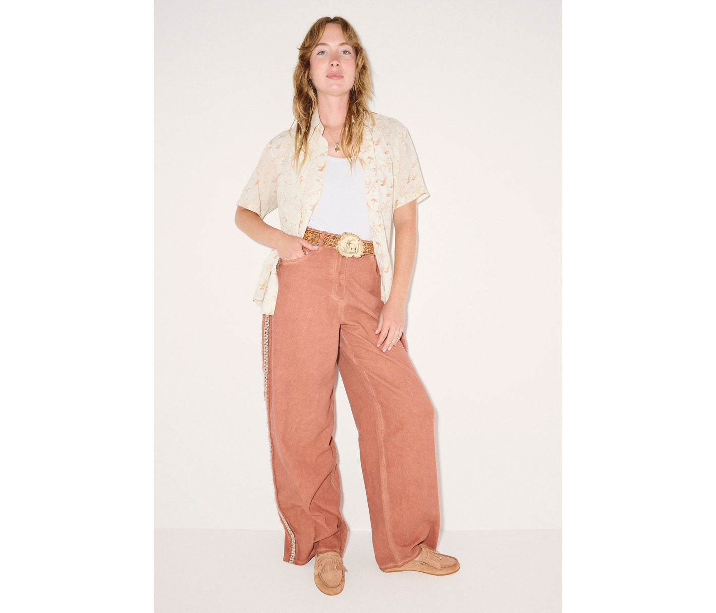 FREDA SALVADOR CELESTE FRINGE LOAFER