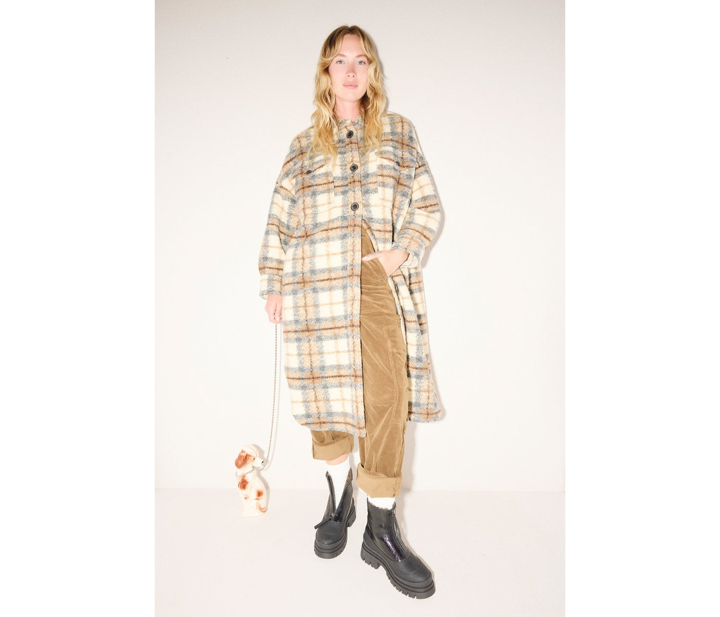 FREDA SALVADOR CALEB SHEARLING LUG BOOT