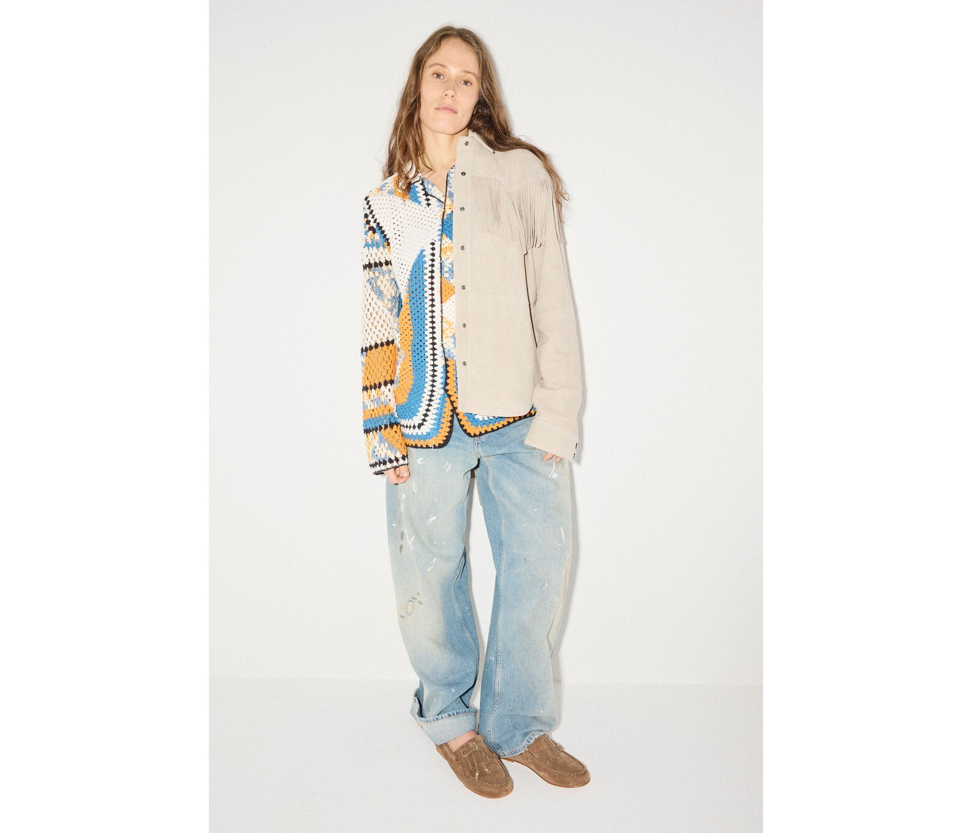 FREDA SALVADOR CELESTE FRINGE LOAFER