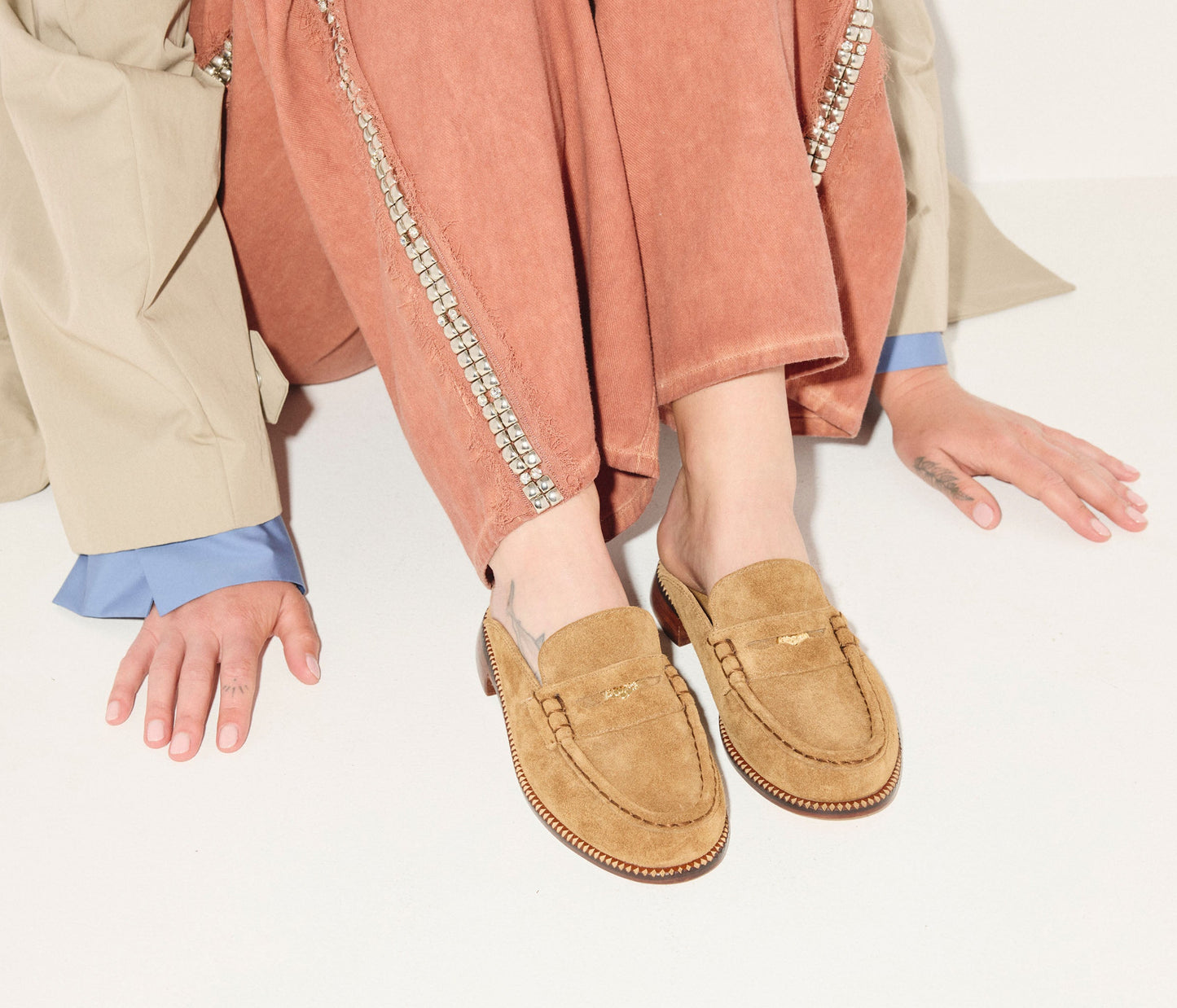 FREDA SALVADOR TEMI SUEDE LOAFER MULE