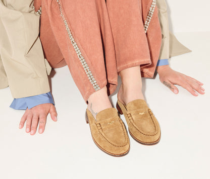 FREDA SALVADOR TEMI SUEDE LOAFER MULE