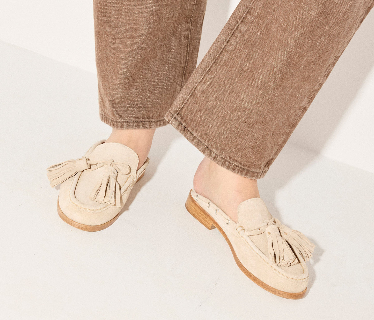 FREDA SALVADOR LEON TASSEL PENNY LOAFER MULE