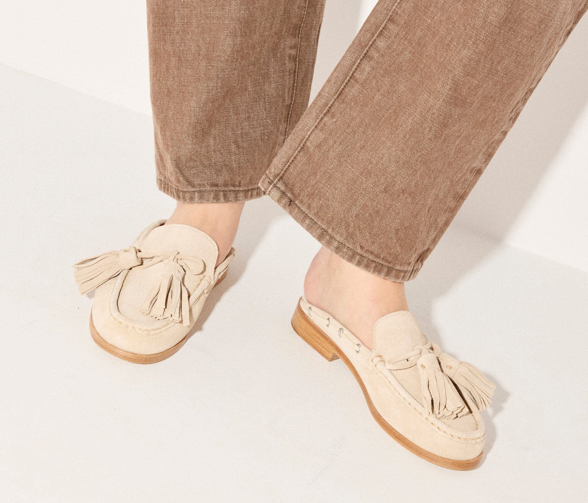 FREDA SALVADOR LEON TASSEL PENNY LOAFER MULE