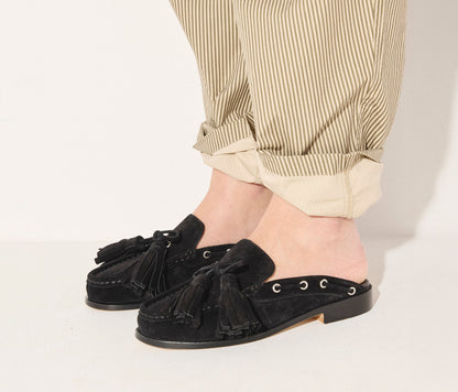 FREDA SALVADOR LEON TASSEL PENNY LOAFER MULE
