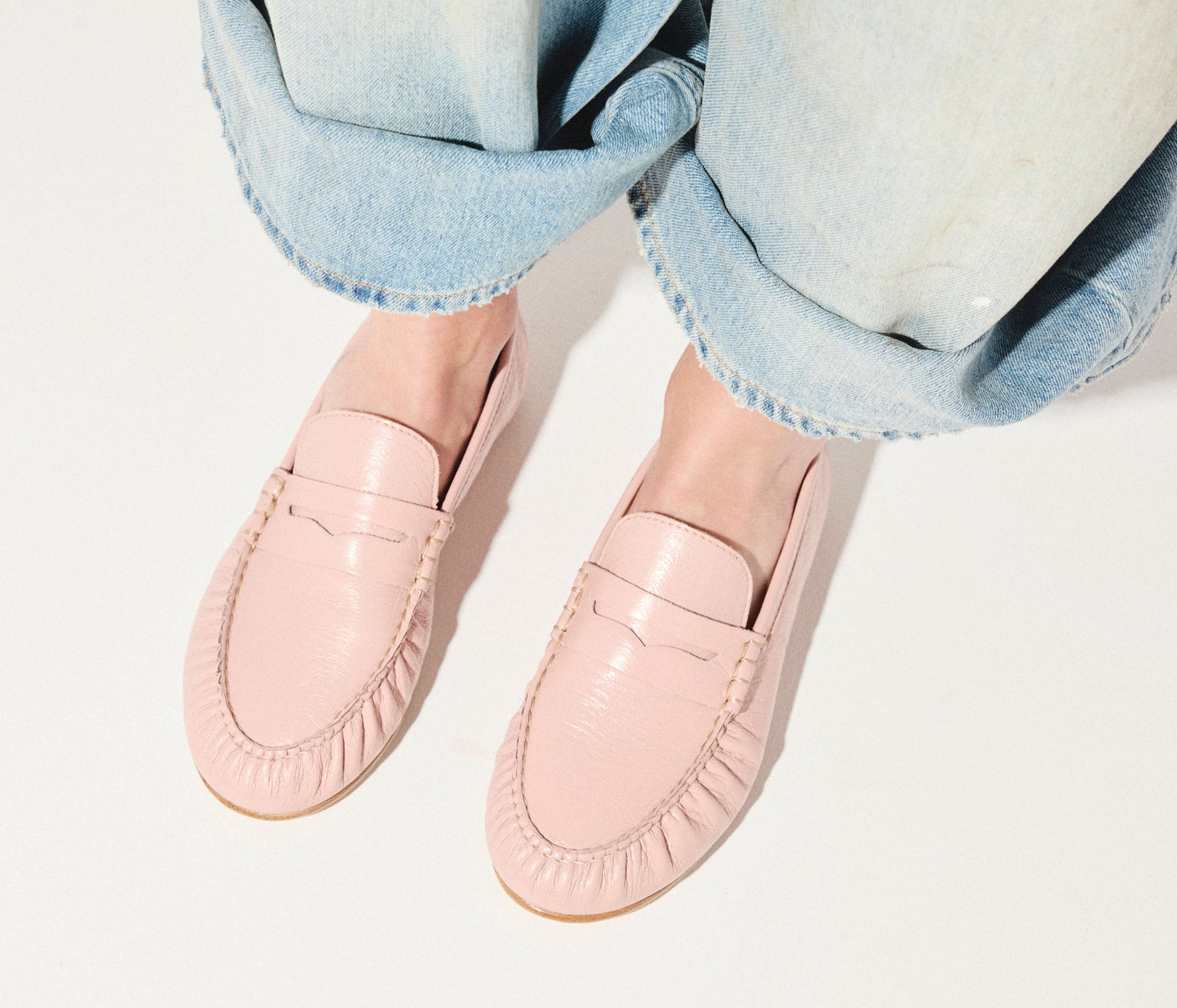 FREDA SALVADOR SYDNEY RUCHED PENNY LOAFER