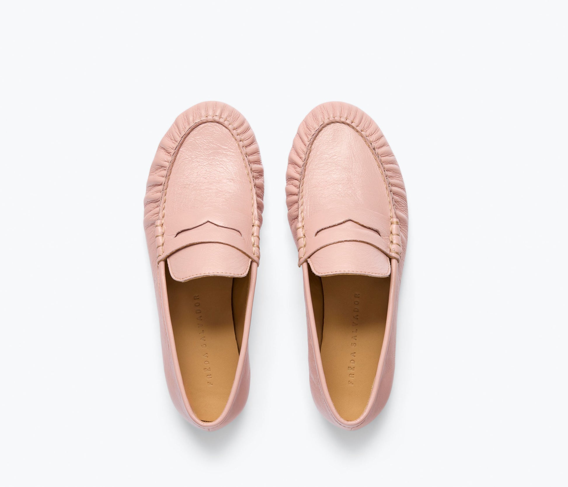 FREDA SALVADOR SYDNEY RUCHED PENNY LOAFER