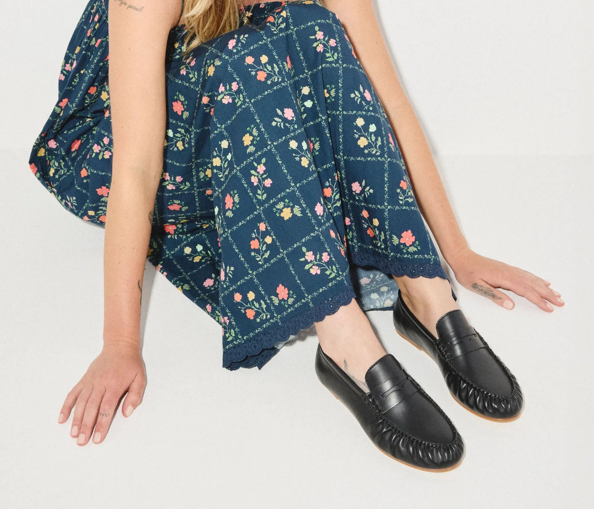 FREDA SALVADOR SYDNEY RUCHED PENNY LOAFER