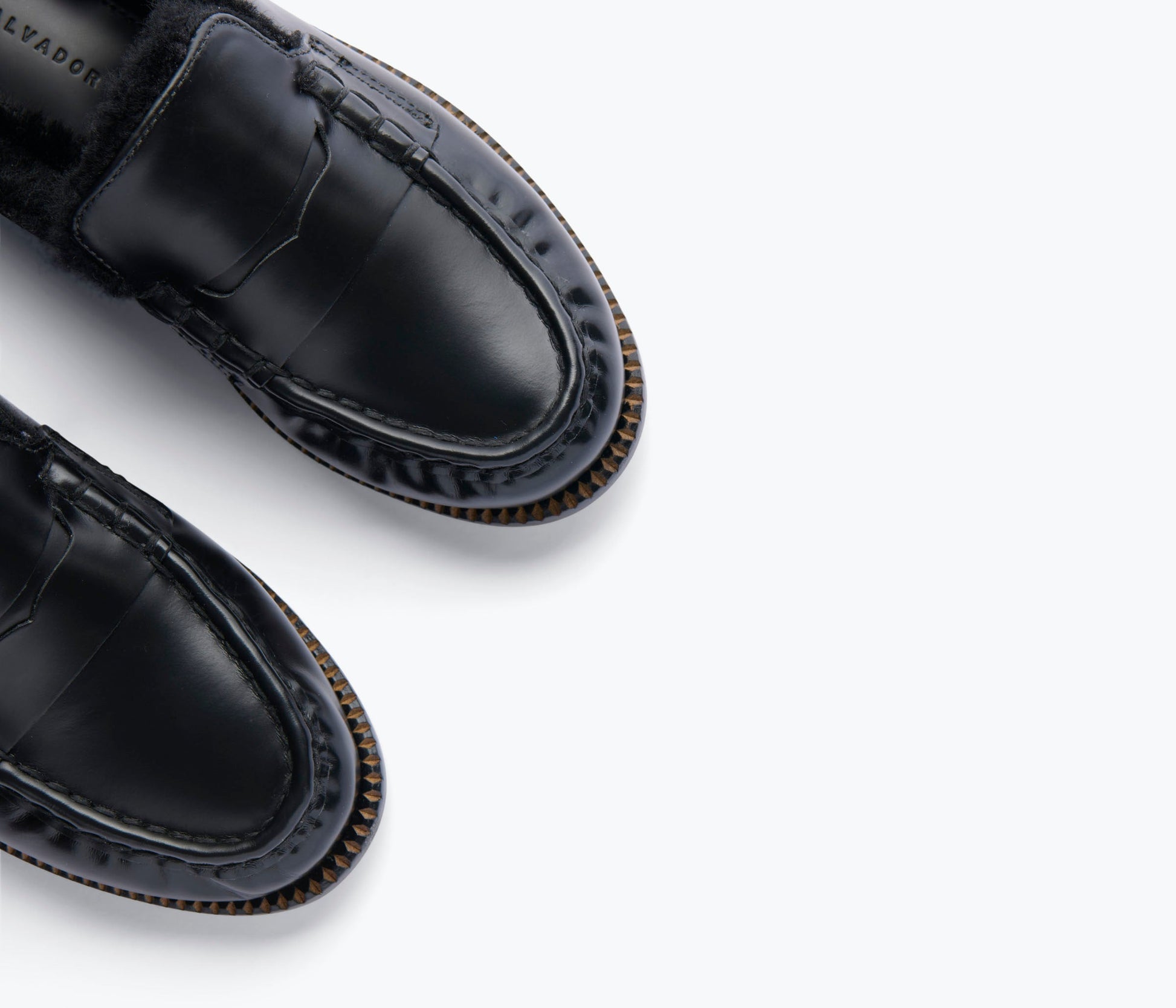 FREDA SALVADOR TEMI SHEARLING PENNY LOAFER MULE