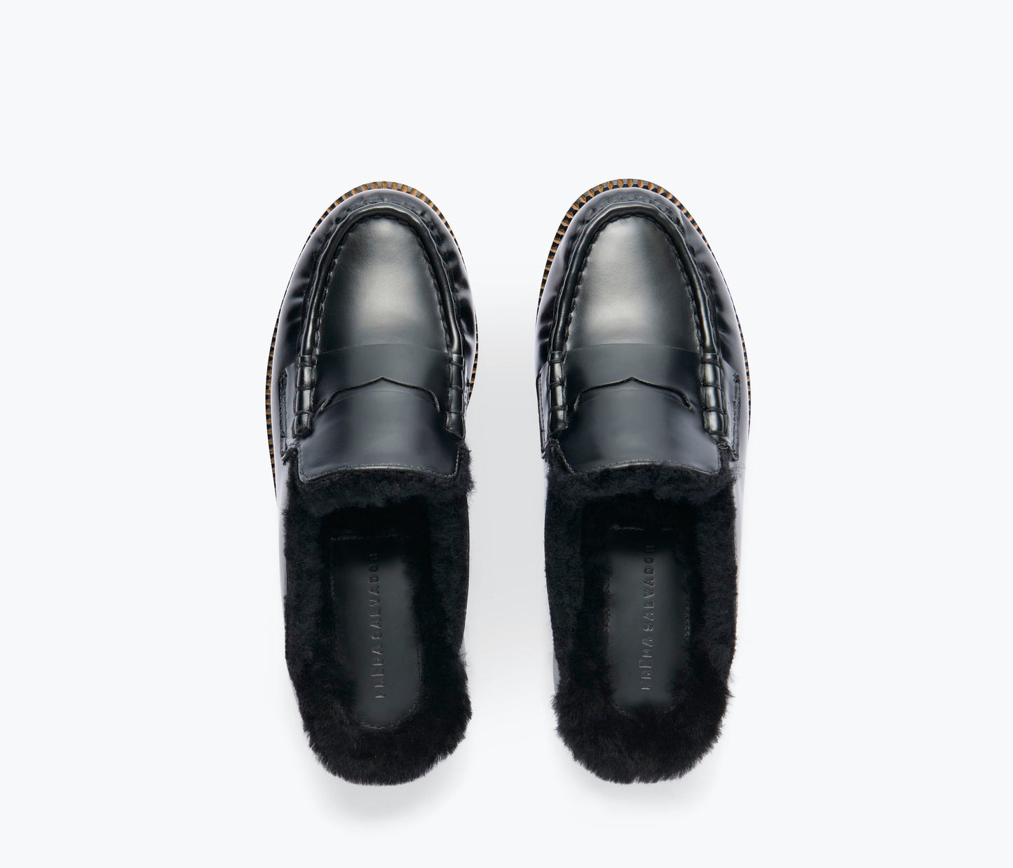 FREDA SALVADOR TEMI SHEARLING PENNY LOAFER MULE