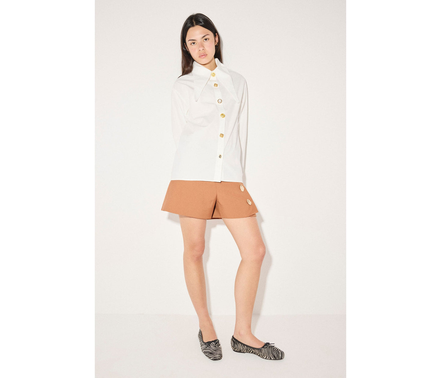 FREDA SALVADOR JADA SQUARE TOE BALLET FLAT