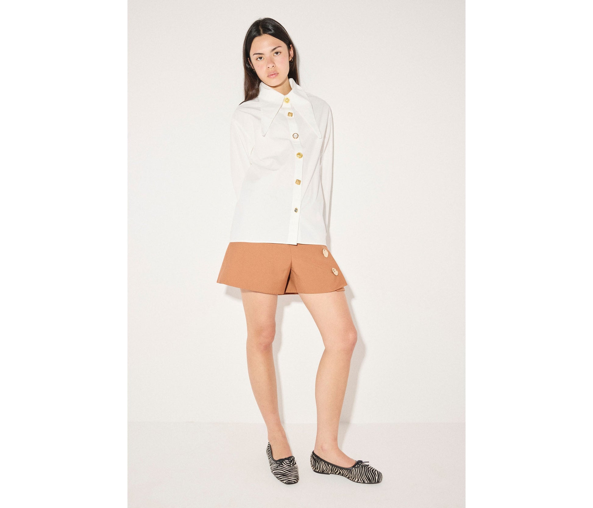 FREDA SALVADOR JADA SQUARE TOE BALLET FLAT