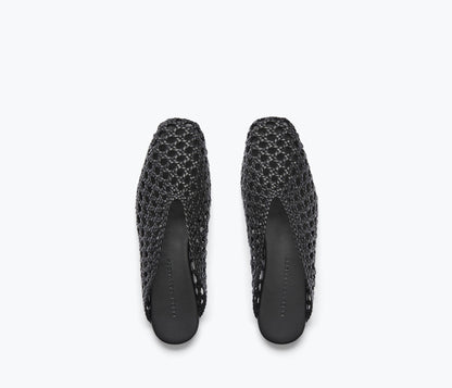 FREDA SALVADOR ETTA WOVEN ANKLE LACE-UP FLAT