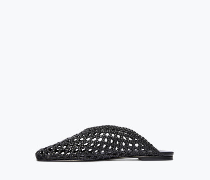 FREDA SALVADOR ETTA WOVEN ANKLE LACE-UP FLAT