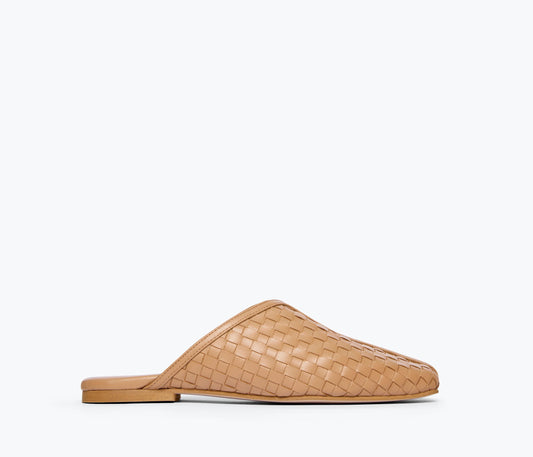 FREDA SALVADOR SAANVI WOVEN LEATHER SLIDE