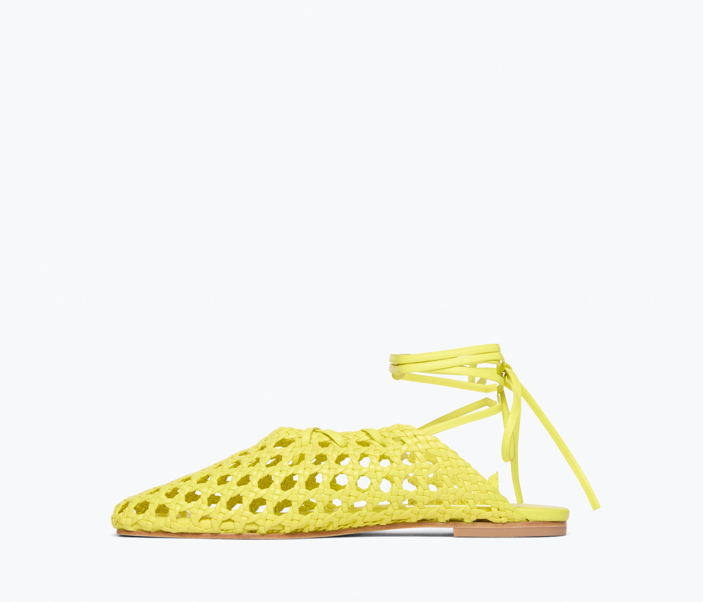 FREDA SALVADOR ETTA WOVEN ANKLE LACE-UP FLAT