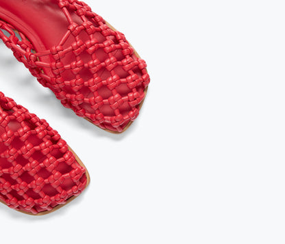 FREDA SALVADOR SALLY WOVEN LEATHER FLAT