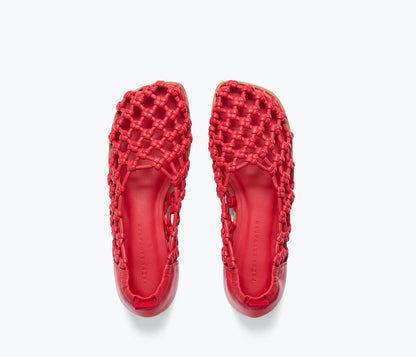 FREDA SALVADOR SALLY WOVEN LEATHER FLAT