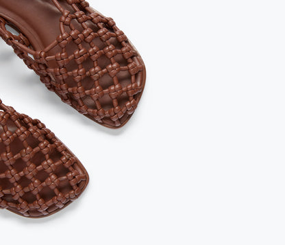 FREDA SALVADOR SALLY WOVEN LEATHER FLAT