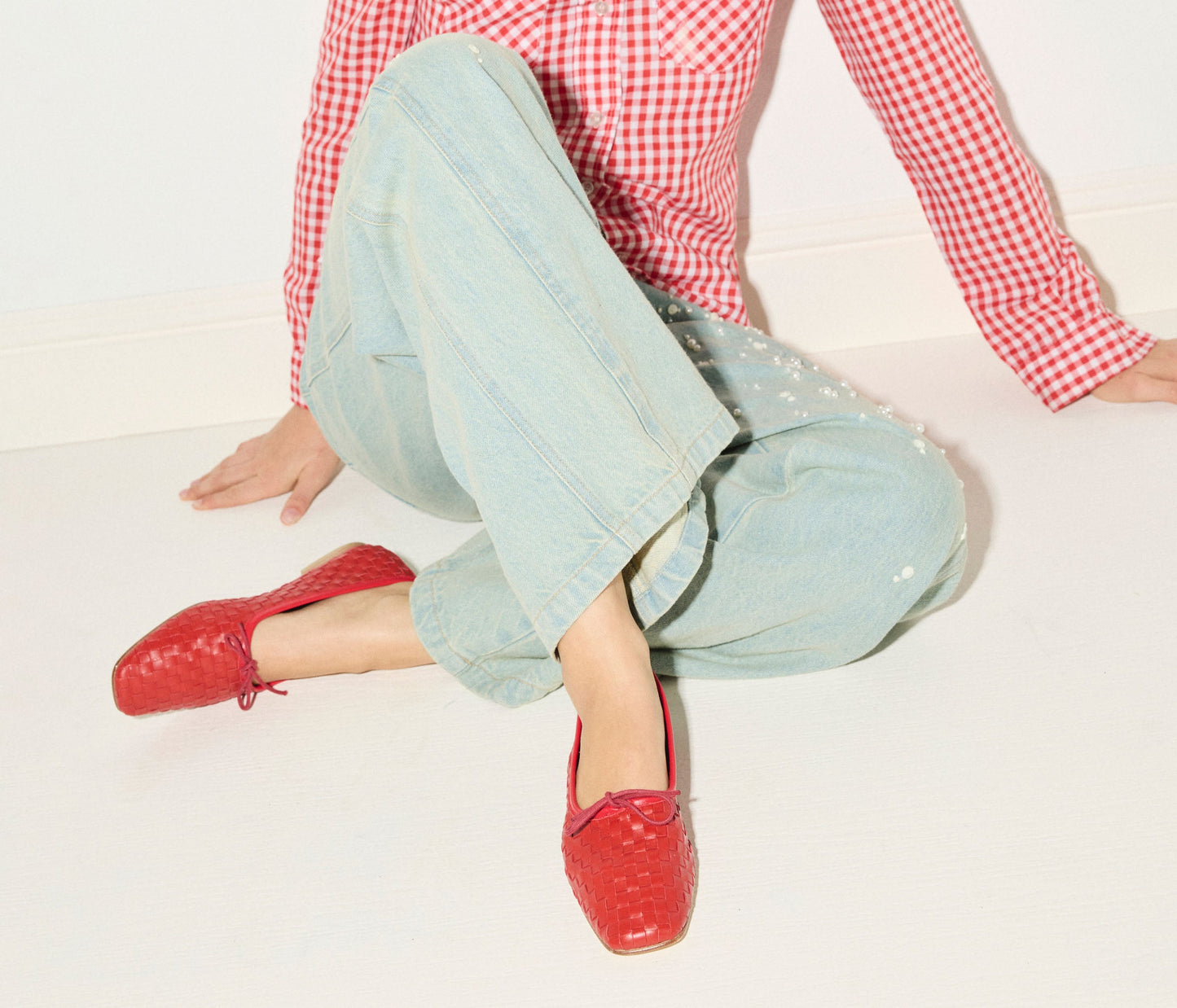 FREDA SALVADOR JADA SQUARE TOE BALLET FLAT