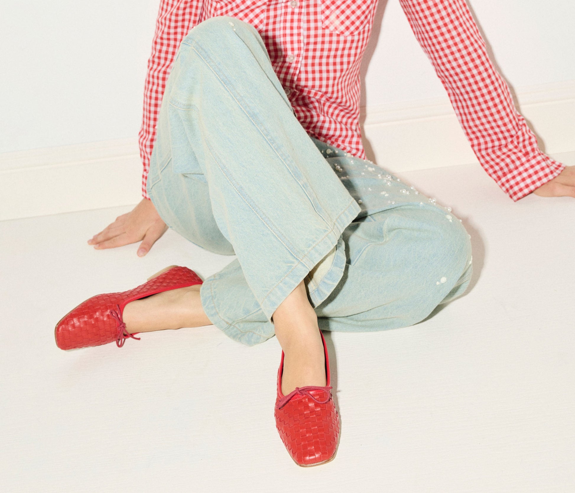 FREDA SALVADOR JADA SQUARE TOE BALLET FLAT