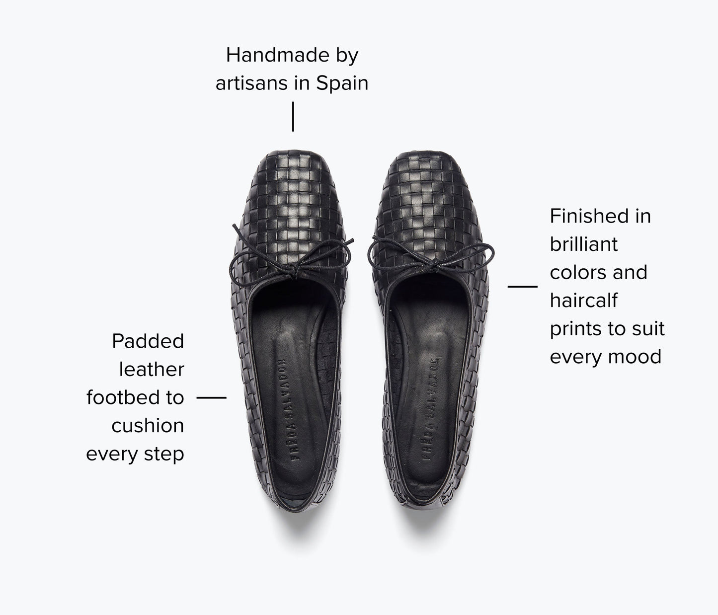 FREDA SALVADOR JADA SQUARE TOE BALLET FLAT