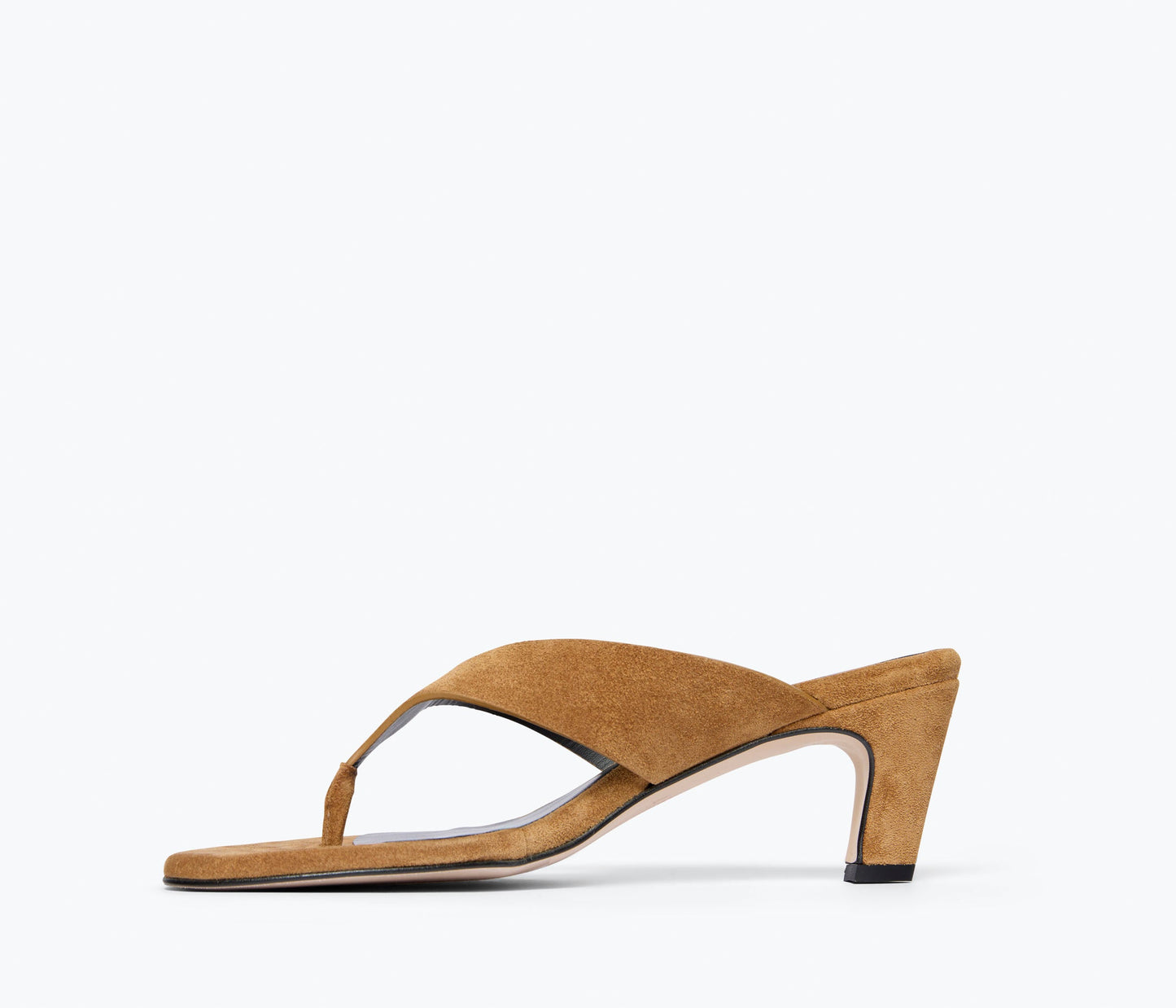 FREDA SALVADOR KAT HEELED LEATHER THONG SANDAL