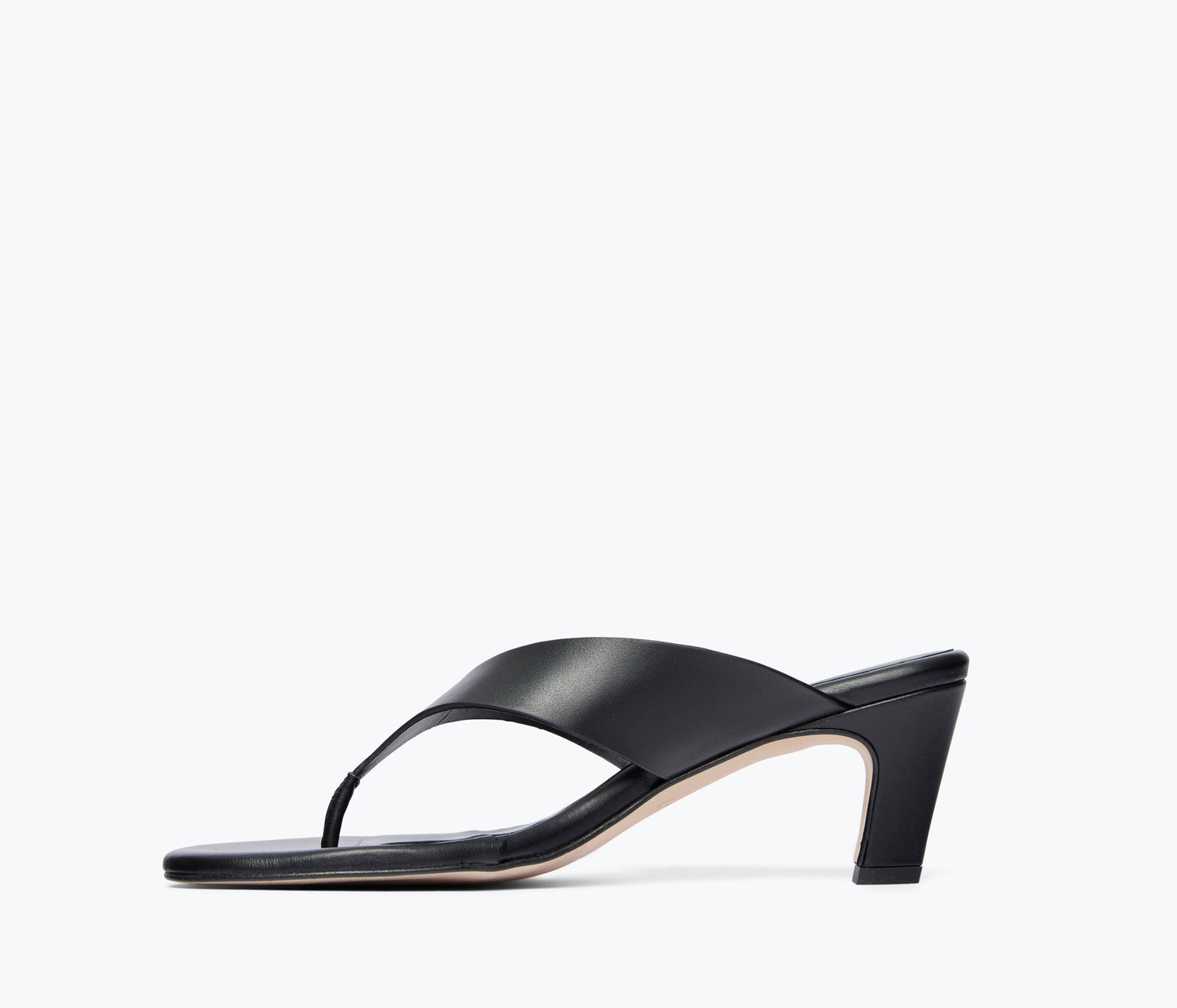 FREDA SALVADOR KAT HEELED LEATHER THONG SANDAL