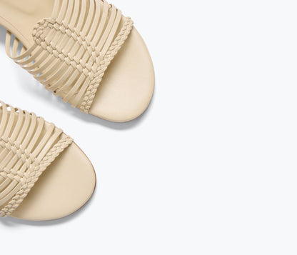 FREDA SALVADOR JUDY WOVEN BLOCK HEEL SANDAL
