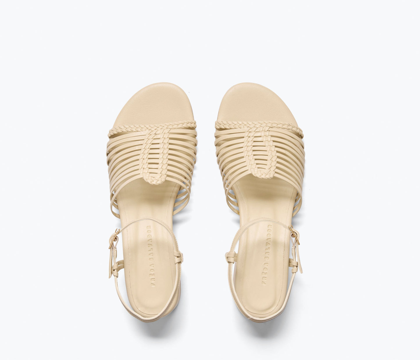 FREDA SALVADOR JUDY WOVEN BLOCK HEEL SANDAL