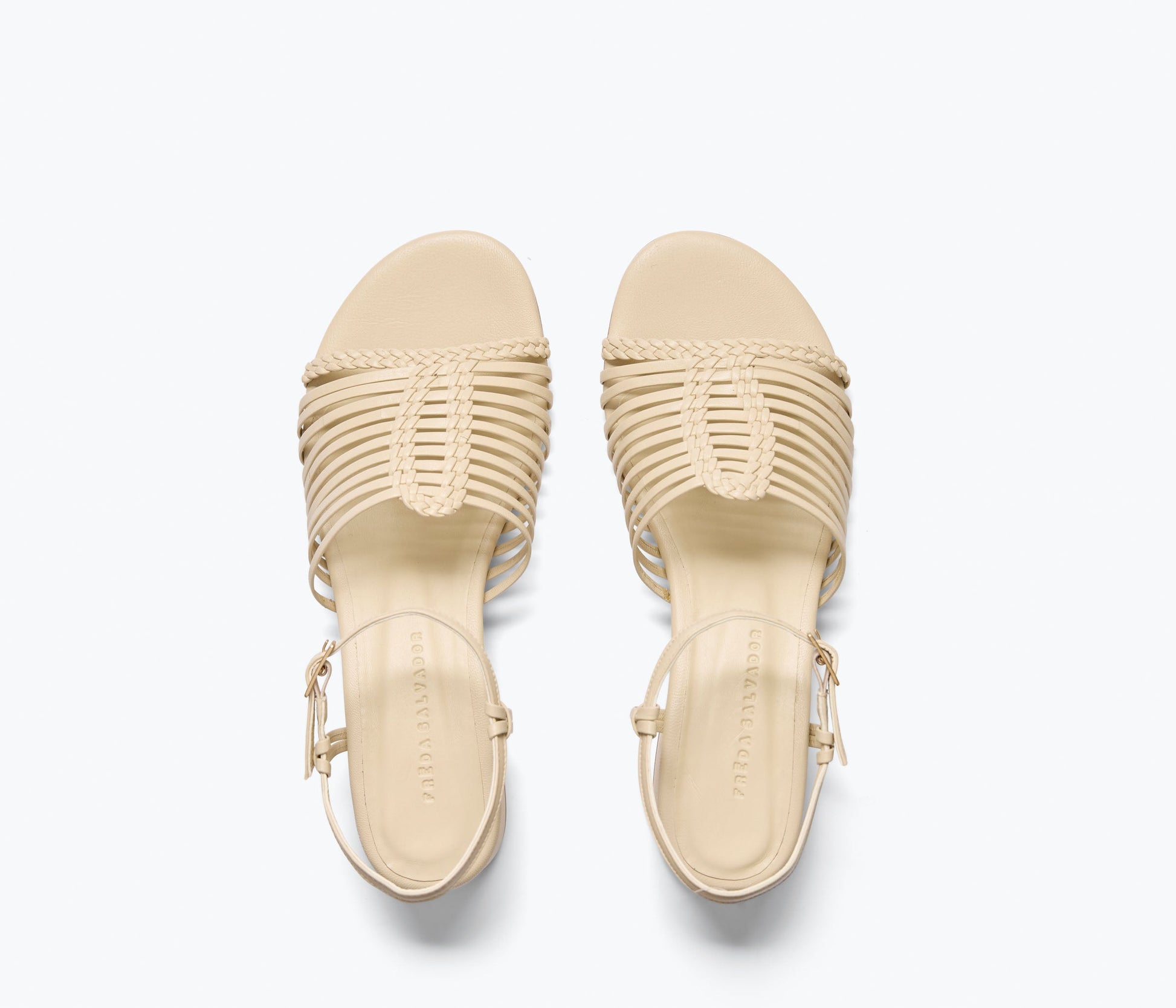 FREDA SALVADOR JUDY WOVEN BLOCK HEEL SANDAL