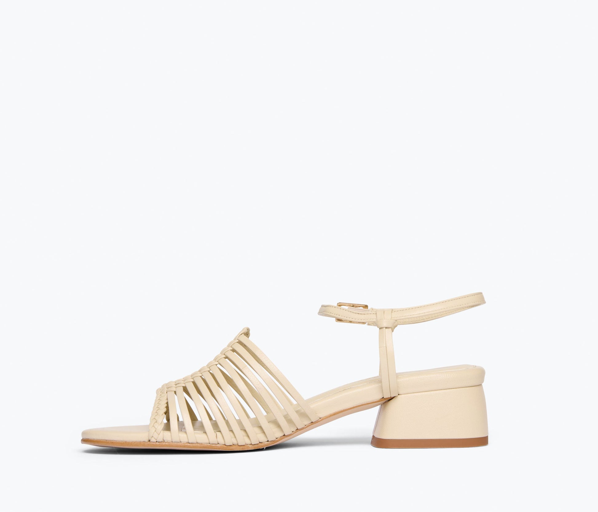 FREDA SALVADOR JUDY WOVEN BLOCK HEEL SANDAL