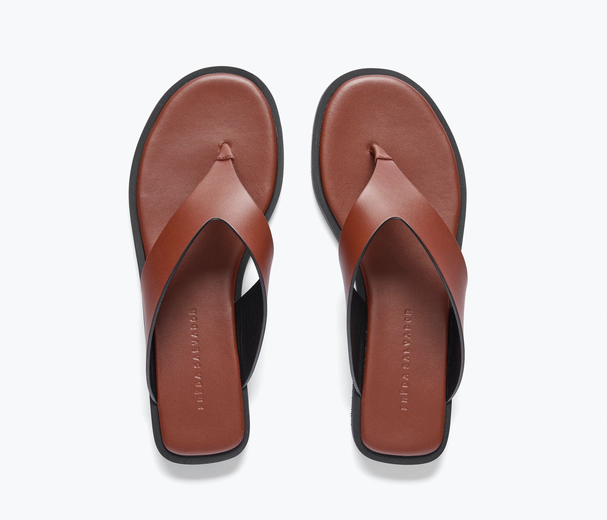FREDA SALVADOR HALLE LEATHER THONG SANDAL