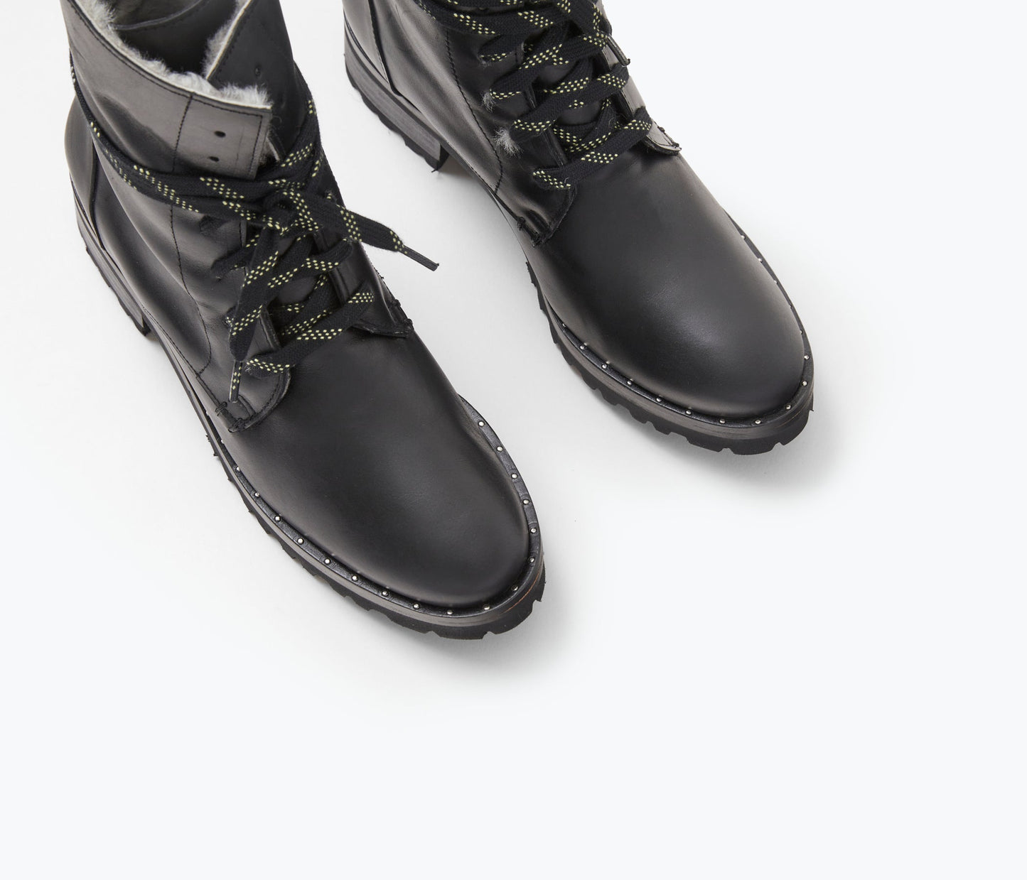 FREDA SALVADOR HIKE SHEARLING COMBAT BOOT