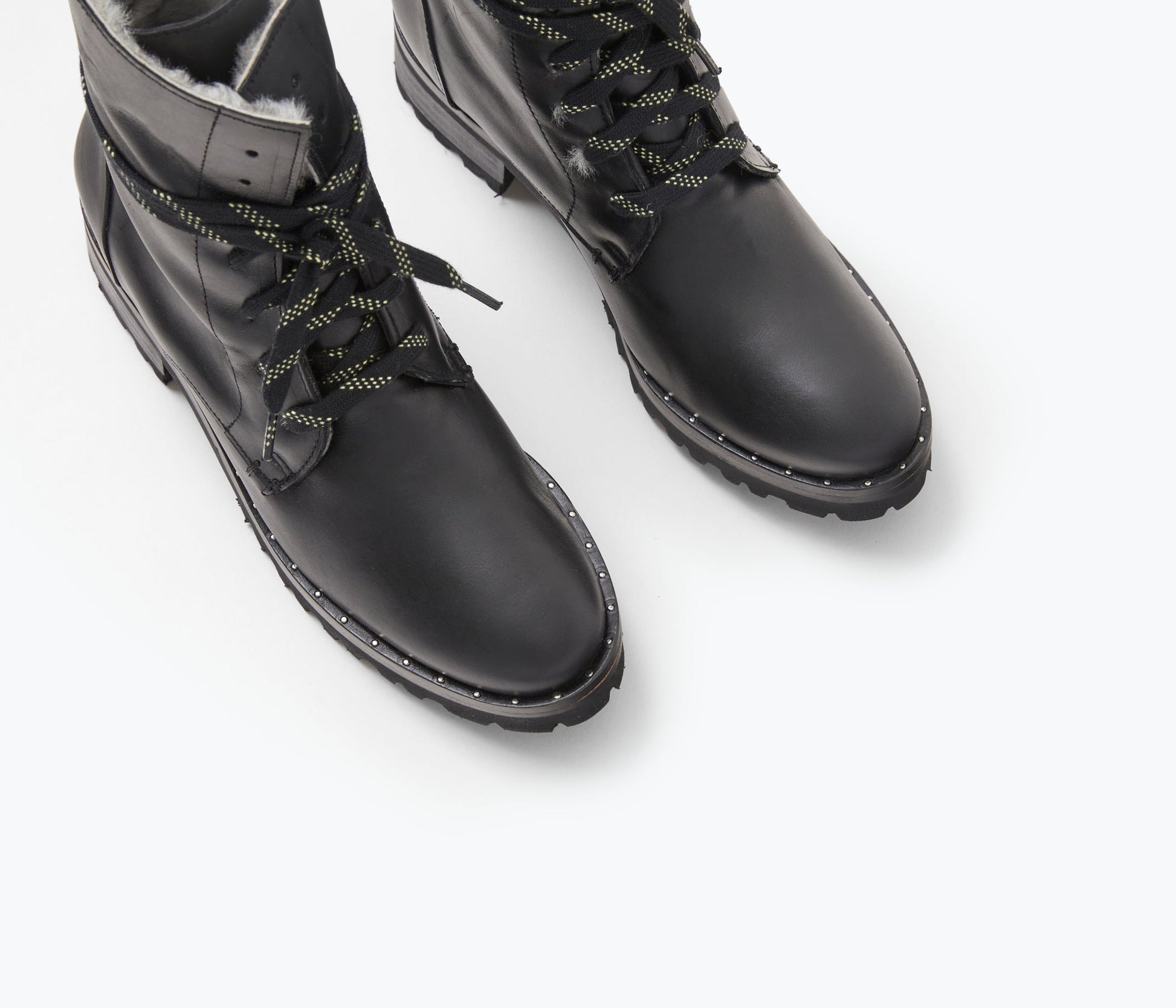 FREDA SALVADOR HIKE SHEARLING COMBAT BOOT