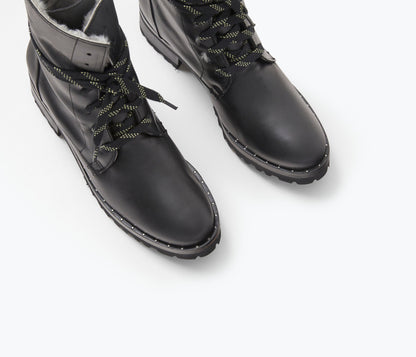 FREDA SALVADOR HIKE SHEARLING COMBAT BOOT