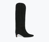 Black Woven Suede