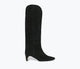 Black Woven Suede