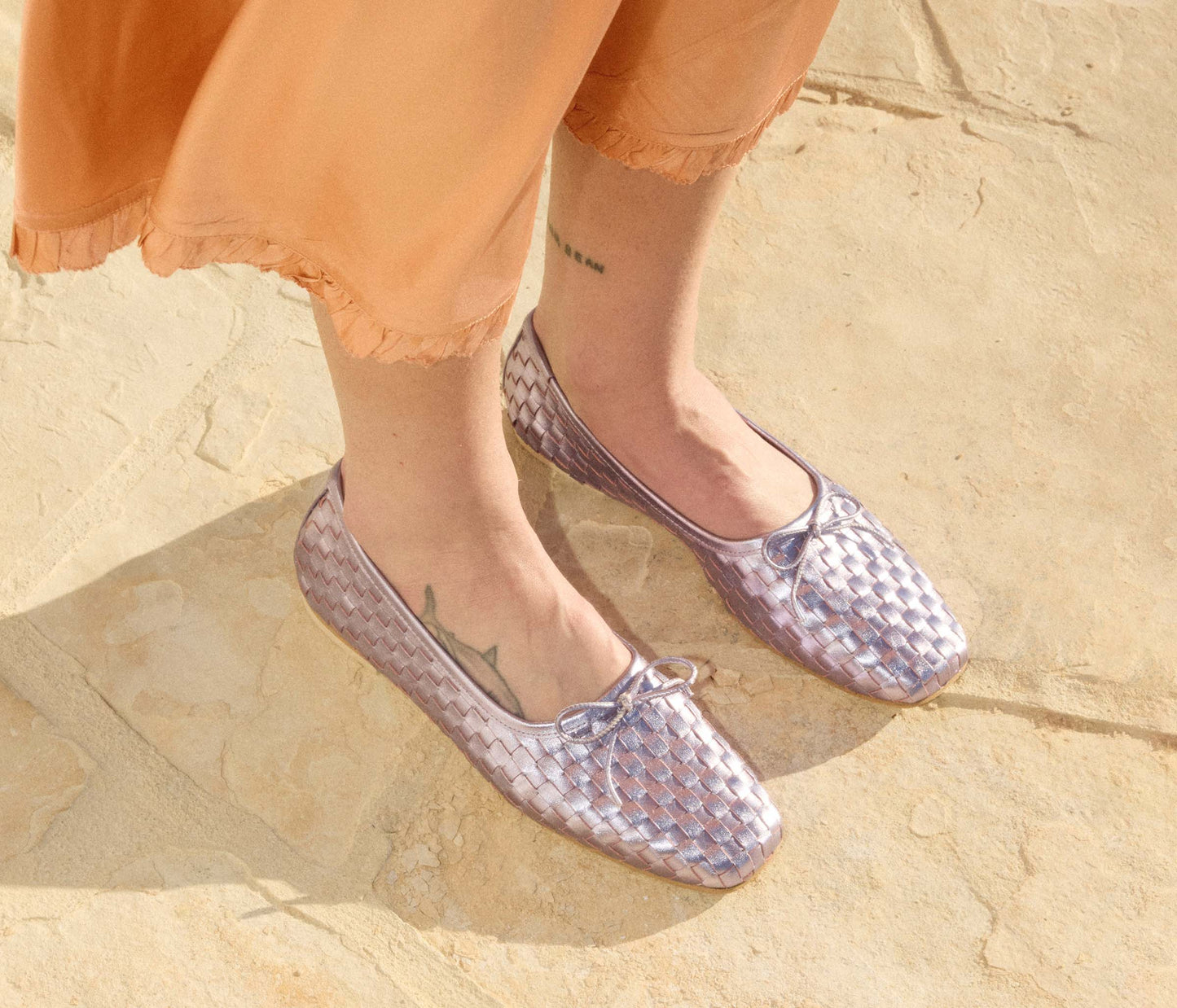 FREDA SALVADOR JADA SQUARE TOE BALLET FLAT
