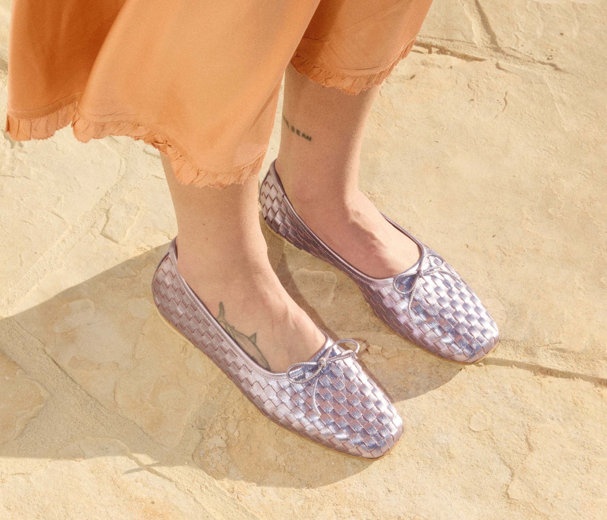 FREDA SALVADOR JADA SQUARE TOE BALLET FLAT