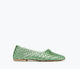 Mint Metallic Woven Calf