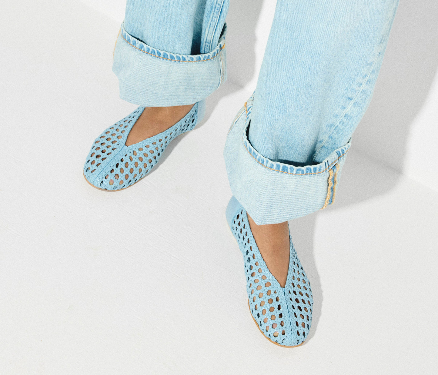 FREDA SALVADOR RILEY OPEN WEAVE BALLET FLAT