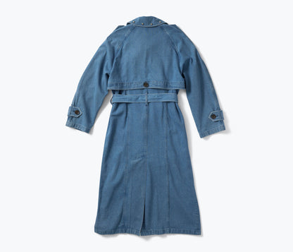 FREDA SALVADOR FS x DEREK LAM 10 CROSBY STUDDED DENIM TRENCH COAT