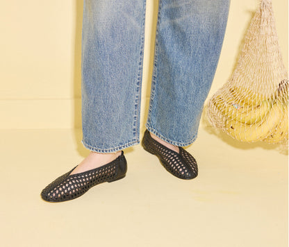 FREDA SALVADOR RILEY OPEN WEAVE BALLET FLAT