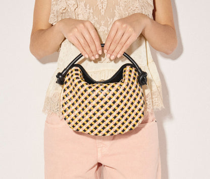 FREDA SALVADOR ELIS WOVEN LEATHER HANDBAG