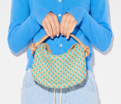FREDA SALVADOR ELIS WOVEN LEATHER HANDBAG