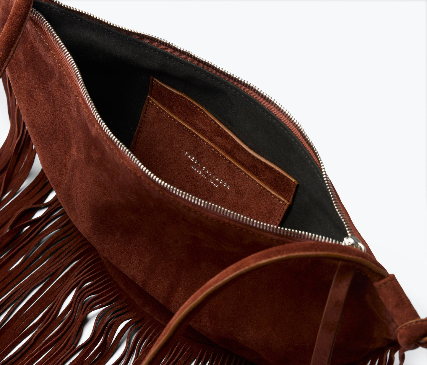 FREDA SALVADOR ERIKA CRESCENT FRINGE BAG