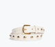 Bone Calf with Gold Studs