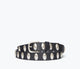 Black Calf With Oval Studs