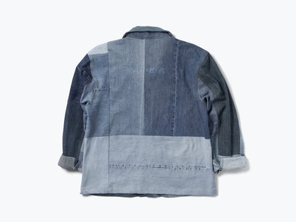 FREDA SALVADOR PATCHWORK DENIM CHORE COAT